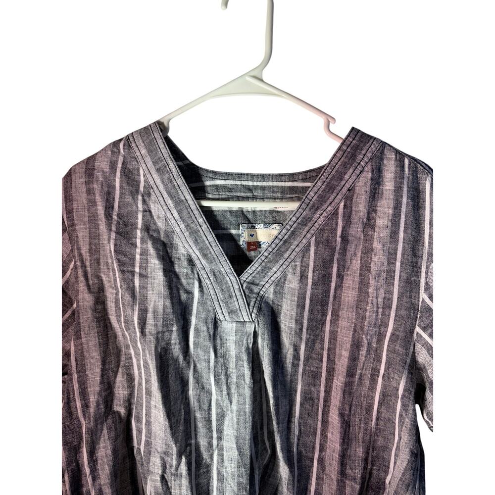 Pilcro Anthropologie Linen Blend Henley Surf Top Short Sleeves Size Small - Picture 3 of 10